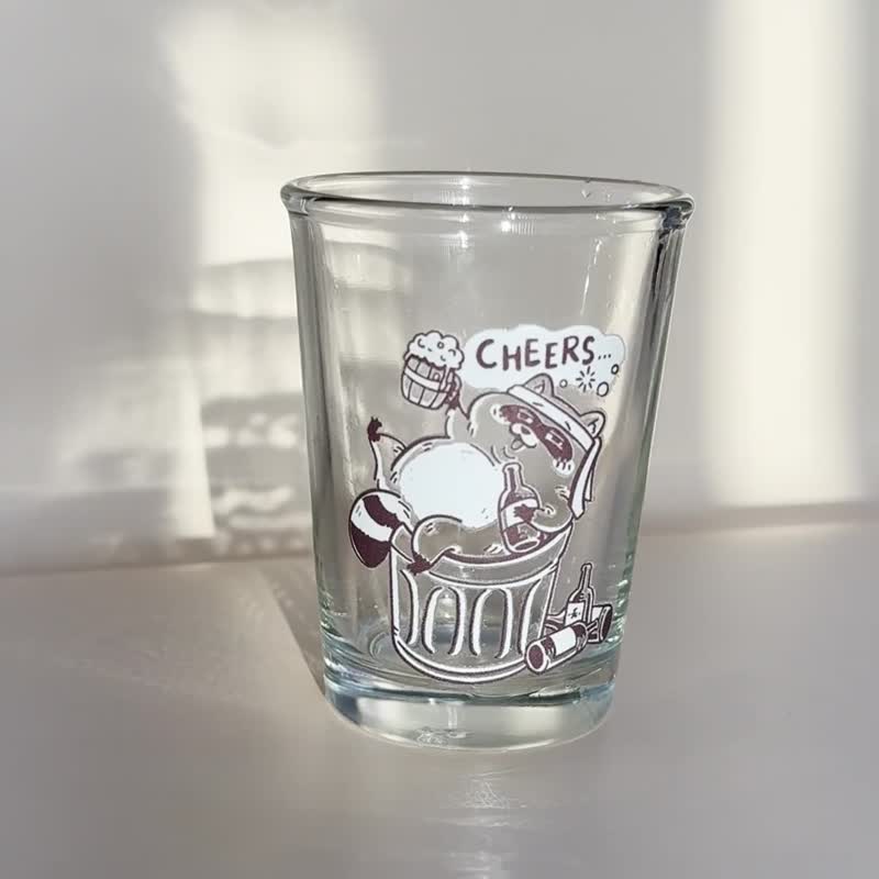 浣熊醉醺醺啤酒杯 热炒杯 - 酒杯/酒器 - 玻璃 
