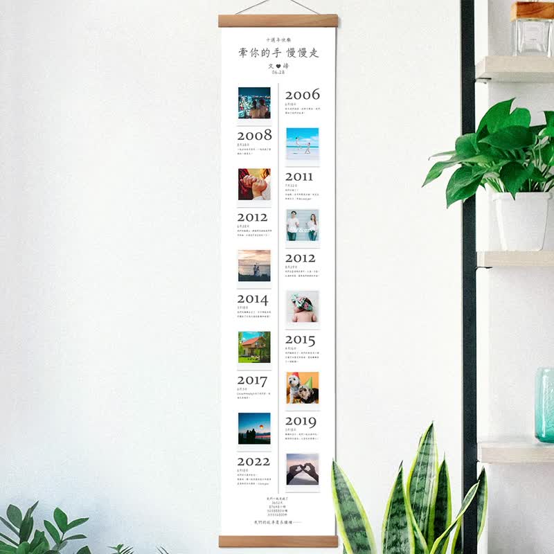 订制我们的时间轴 照片文字记录恋爱重要日子 情人节/周年/纪念日 - 海报/装饰画/版画 - 纸 蓝色