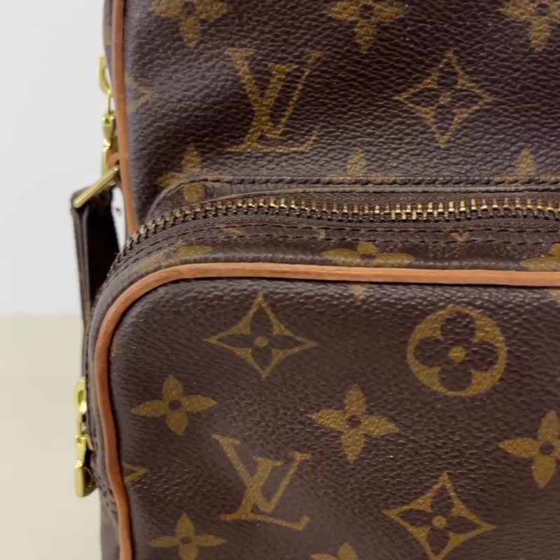 正品 Louis Vuitton Amazon 单肩包，字母组合，PVC，棕色棕， M45236，二手 - 侧背包/斜挎包 - 其他材质 咖啡色