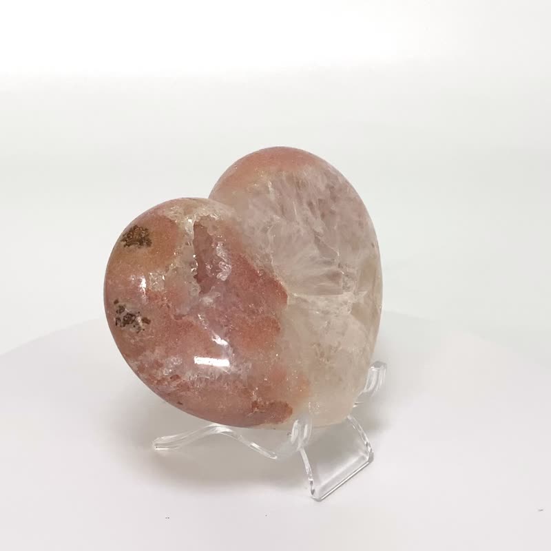 莫兰迪玛瑙爱心 430337 - 摆饰 - 水晶 粉红色