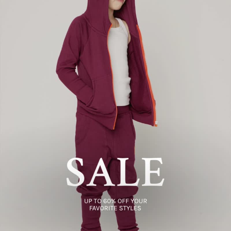 【瑞典童装】有机棉整套休闲卫衣套装5岁至12岁(未含袋子)红 - 童装上衣 - 棉．麻 红色