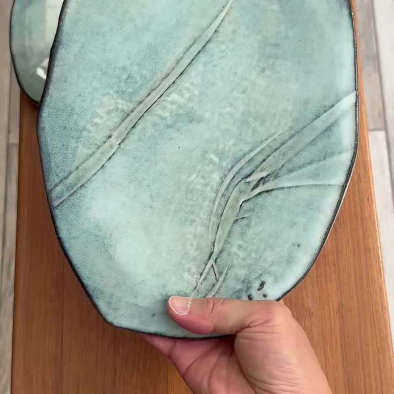 不规则浅盘 - 盘子/餐盘/盘架 - 陶 灰色