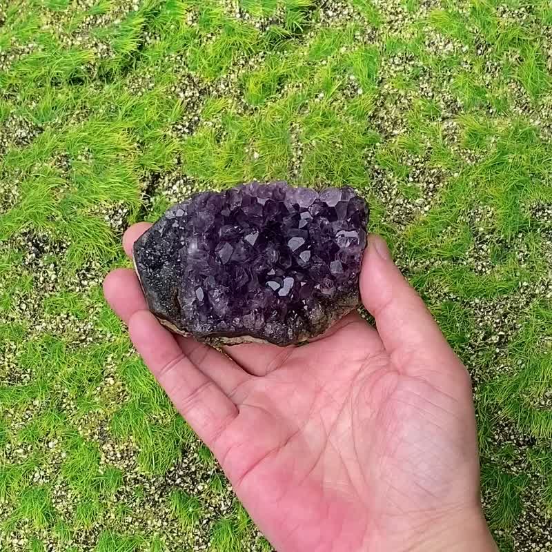 招财开运-天然原皮原矿紫晶簇 紫水晶 消磁净化 快速出货 - 摆饰 - 水晶 紫色