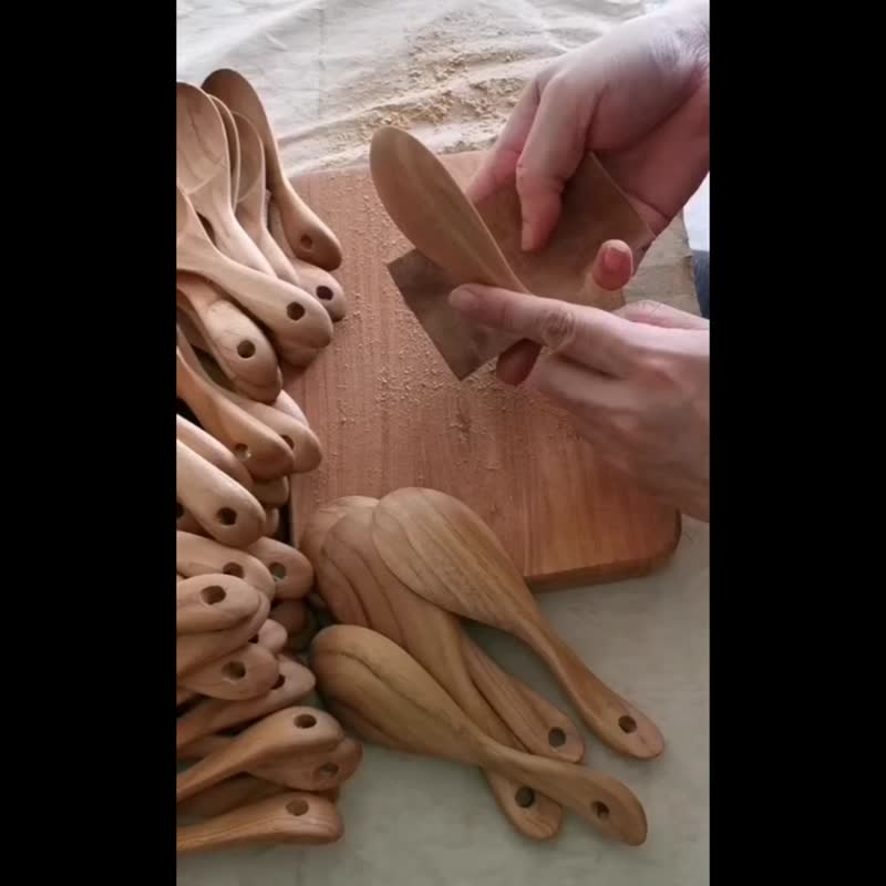 Kupree 柚木饭勺，小号 - 厨房用具 - 木头 咖啡色