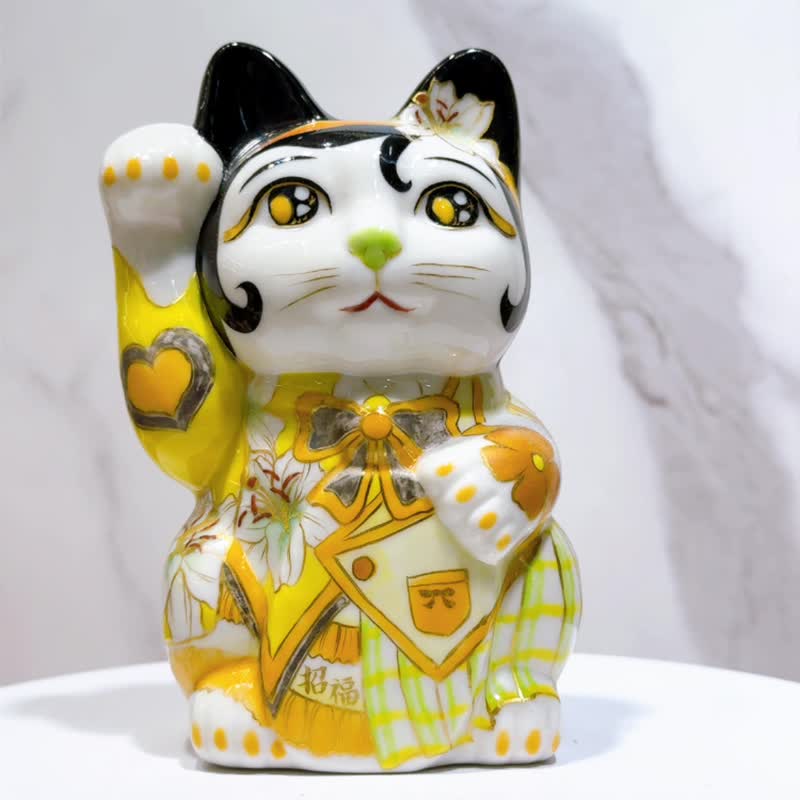 【牡彩佳人】日本清水烧招财猫 | 歌舞偶像 - 摆饰 - 瓷 白色