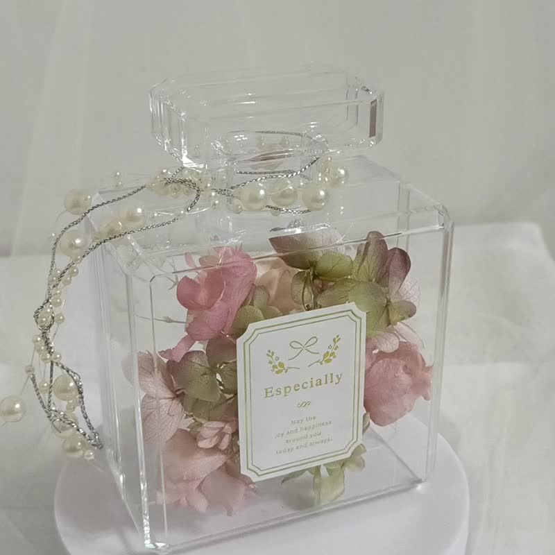 永生粉紫康乃馨香水瓶|结婚捧花永生干燥花毕业谢师礼物生日毕业 - 干燥花/捧花 - 植物．花 多色