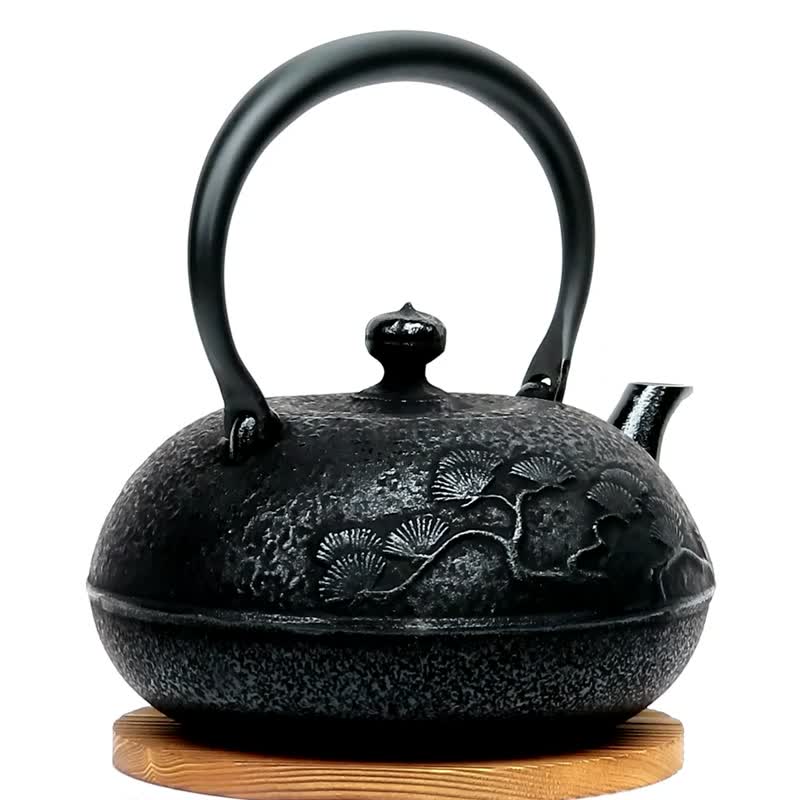 及春 南部宝星堂 南部铁器 铁瓶 铁壶 姥嘴松1.2L IH对应 - 茶具/茶杯 - 其他金属 黑色