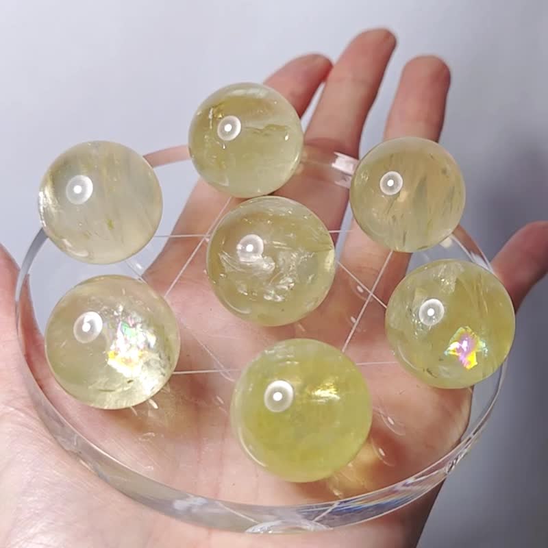 黄水晶 财富之石 招财 脉轮 高我 所愿皆成 球 大卫星七星阵 单品 - 摆饰 - 宝石 黄色