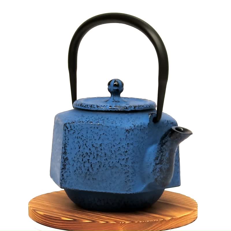 南部铁器 及春铸造所 茶壶 六角 0.5L 蓝色 日本制 - 茶具/茶杯 - 其他金属 蓝色