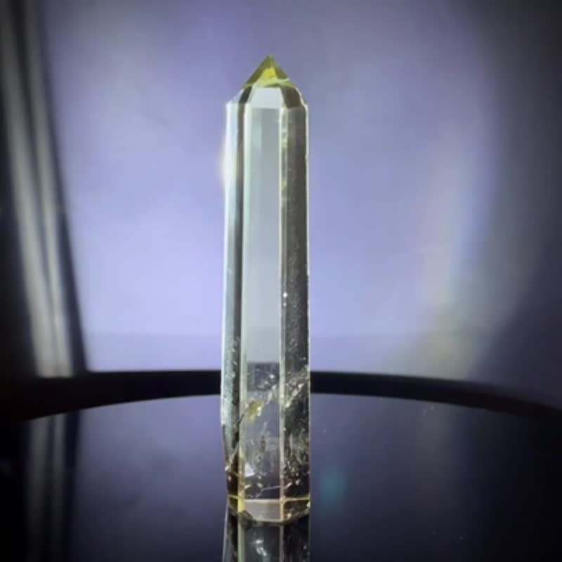 NO.21 黄水晶柱 激光雷射手术刀 激光柱 黄水晶柱 96.2*22.5MM - 摆饰 - 水晶 透明