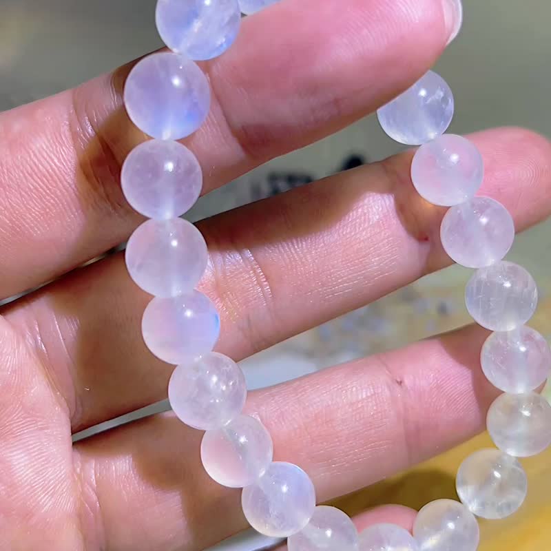 正能量/安稳平静-高品蓝光白月光水晶手链 - 手链/手环 - 水晶 