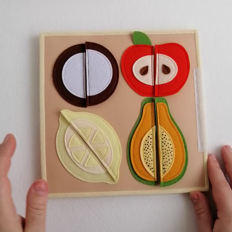 baby activity book, quiet book toddler, educational toys, name book, customized - 玩具/玩偶 - 棉．麻 多色