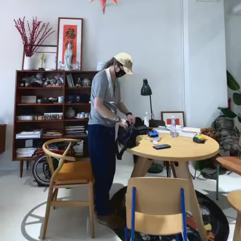 时尚复古工装风斜挎包多口袋收纳出行通勤挎包 - 侧背包/斜挎包 - 尼龙 黑色