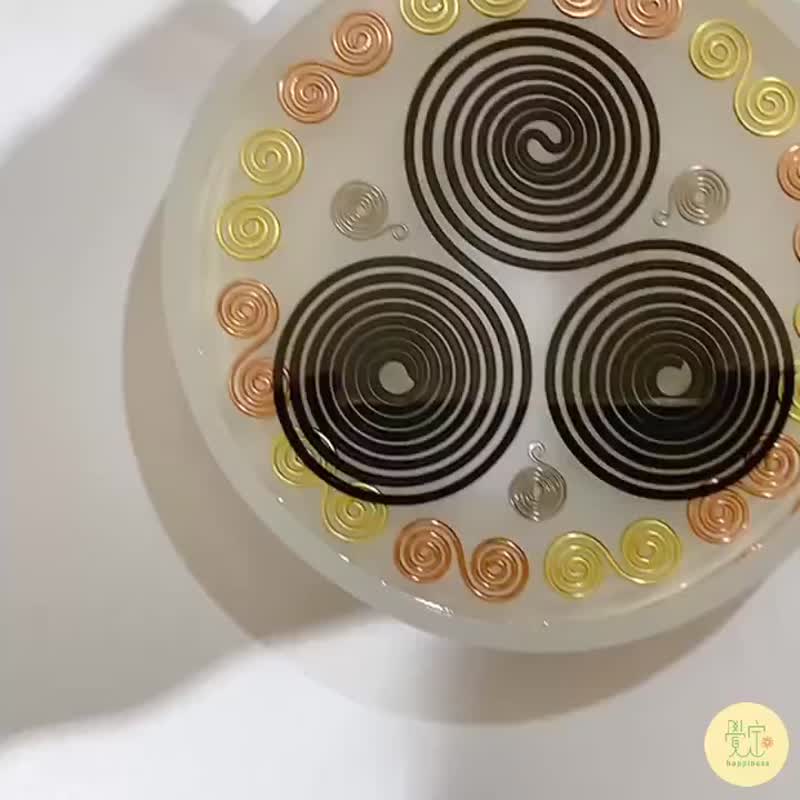奥刚奈米铜大三环杯垫 螺旋加量款 能量转化器 - 摆饰 - 铜/黄铜 透明