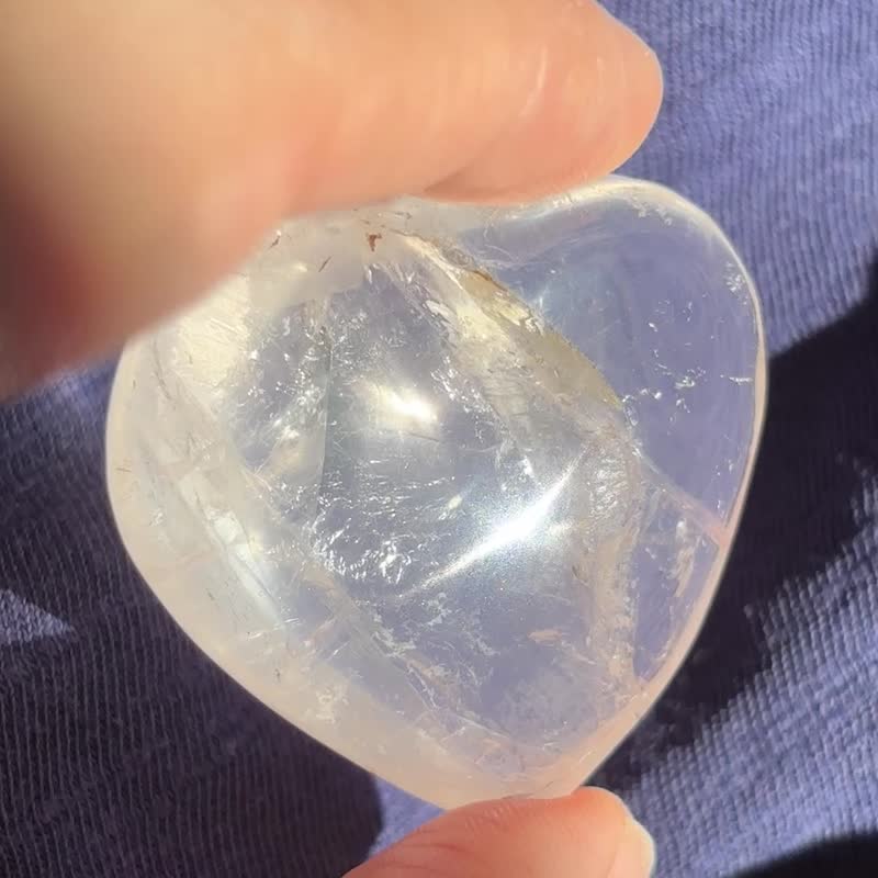 爆彩 冰透 粉晶心心 爆彩虹 星光 - 摆饰 - 水晶 粉红色