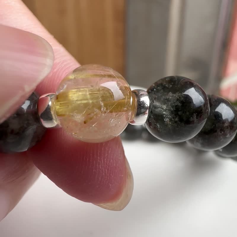 心忱-招财事业 绿幽灵 钛晶 - 手链/手环 - 水晶 绿色