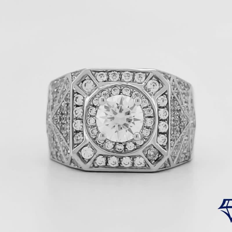 莫桑石 莫桑钻 日耀1-3克拉男仕钻戒 台北门市 定制化订制白金 - 戒指 - 其他材质 