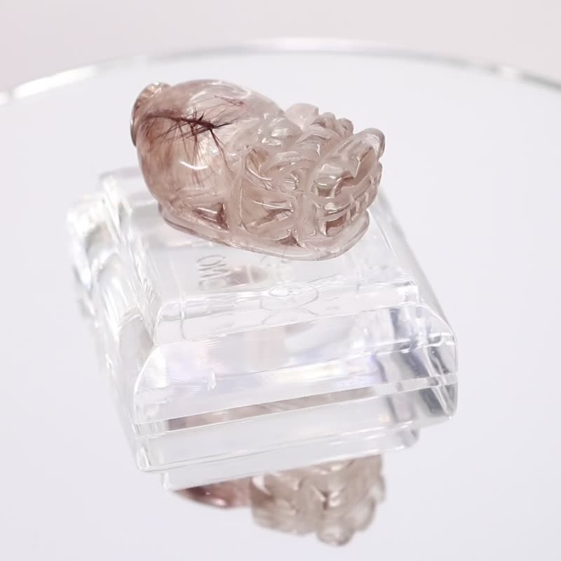 魔鬼发小貔貅 XL - 01 - 摆饰 - 水晶 透明