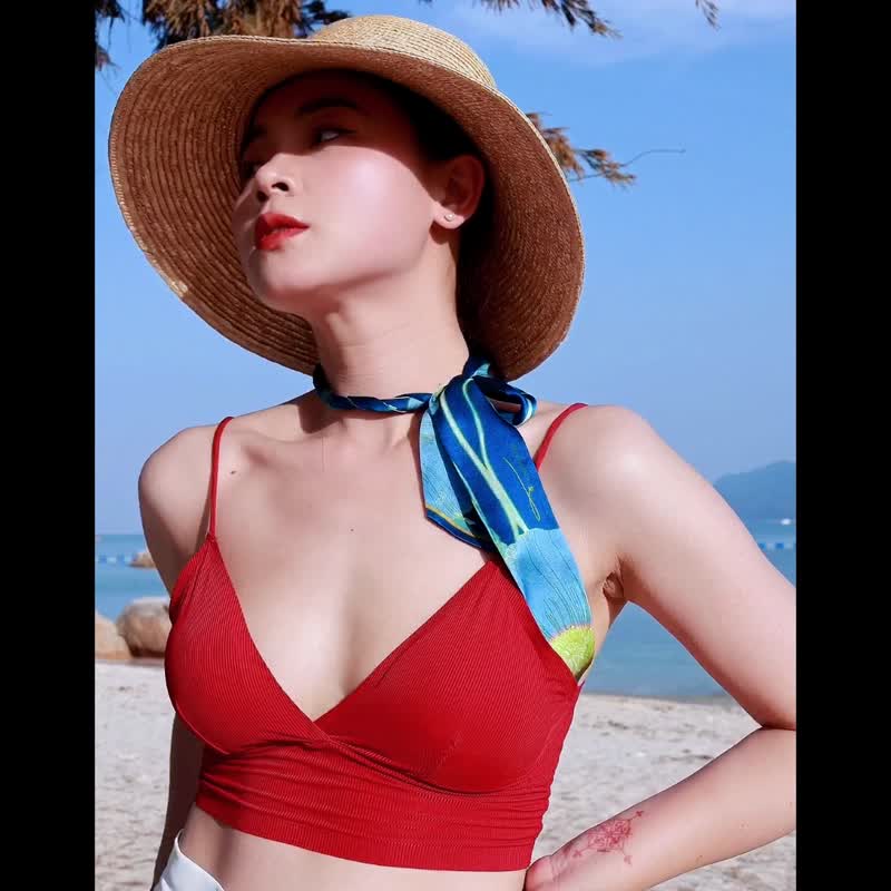 原创丝巾真丝窄丝巾旅梦发带 - 丝巾 - 丝．绢 