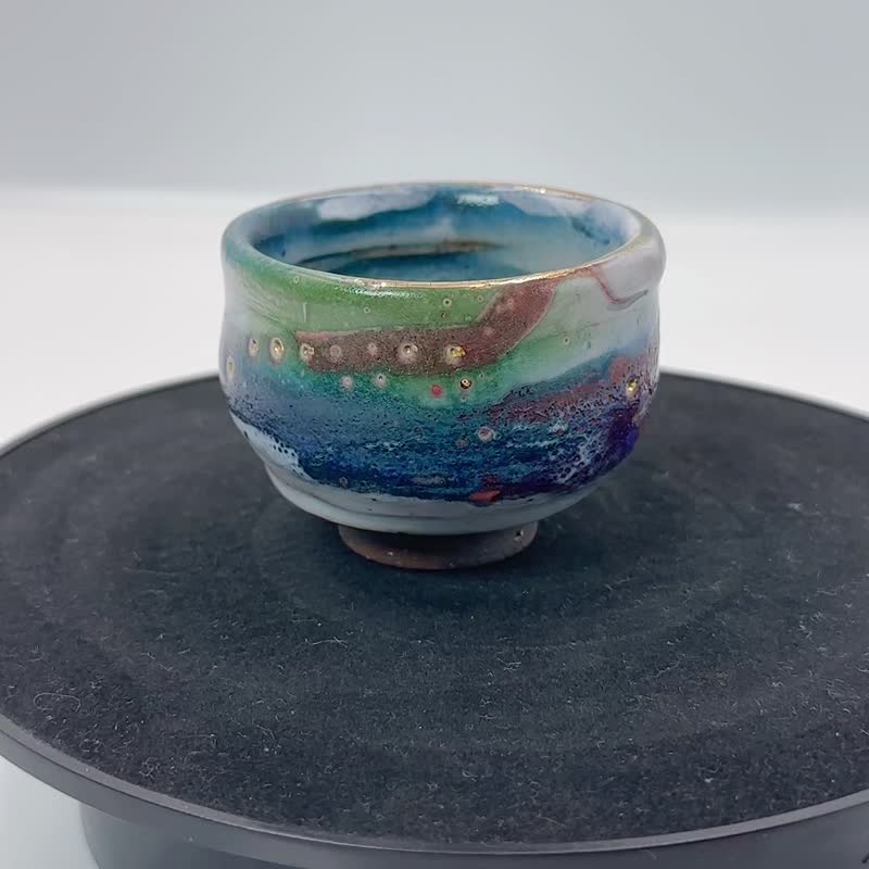 开片系列-志野鎏金星点杯-余华宇老师手作-容量约90c c - 茶具/茶杯 - 陶 
