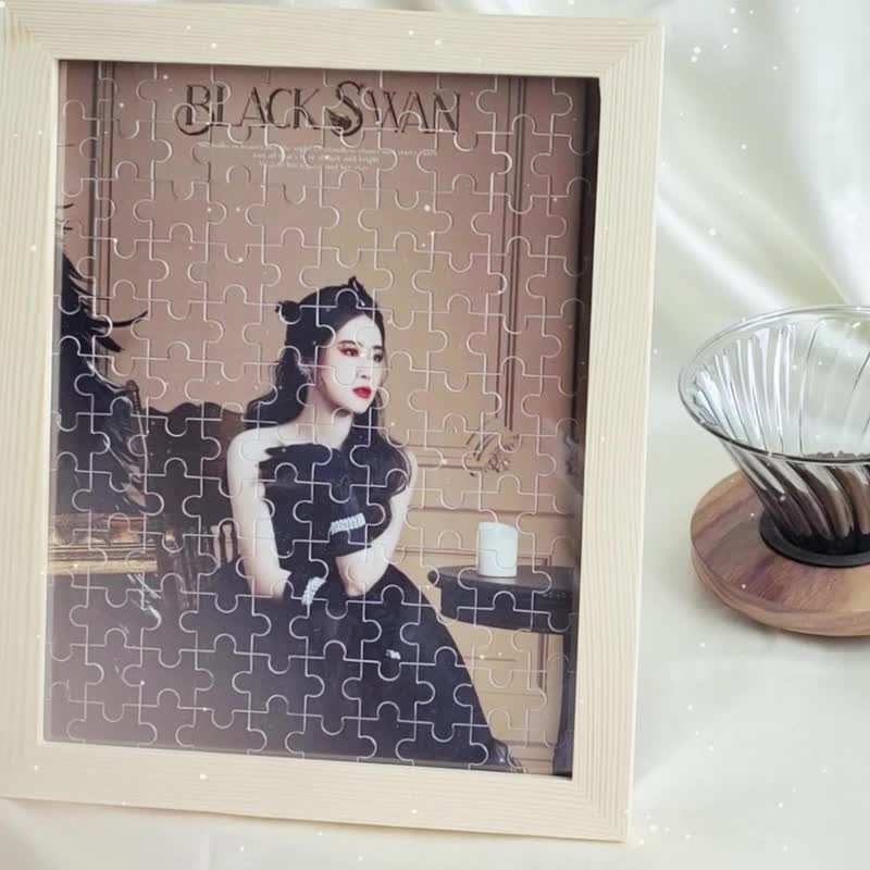 【创意礼物】定制化相片相框 情侣礼物订制拼图 定制相片 - 画框/相框 - 木头 咖啡色