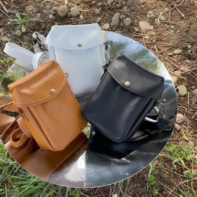 防水手机小包【驼色】 - 侧背包/斜挎包 - 真皮 咖啡色