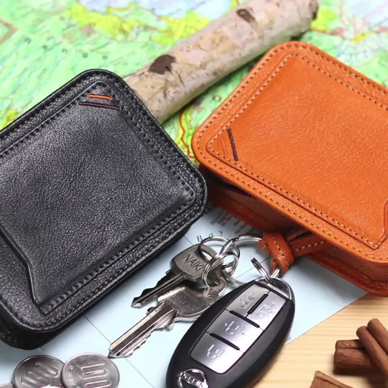 日本制【DUALLINE 汽车钥匙包 II】附零钱袋 革职人 锁匙包 - 钥匙链/钥匙包 - 真皮 多色