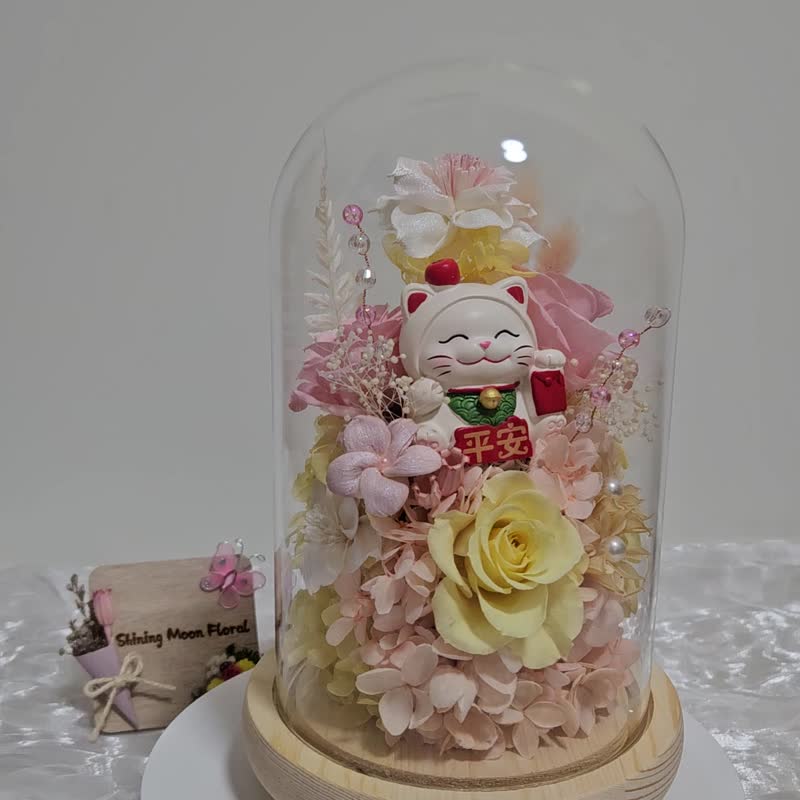 皎月有花 入厝礼  永生花玻璃招财花盅 - 干燥花/捧花 - 植物．花 