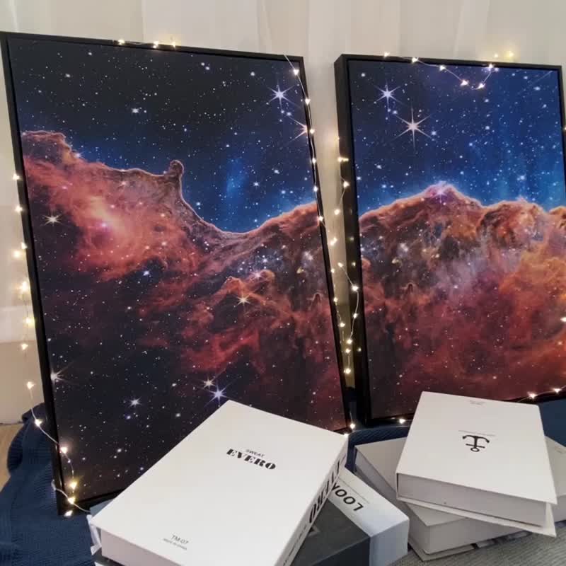 WEBB • 米斯特拉尔星云II - 星云外太空装饰画/韦伯天文望远镜 - 海报/装饰画/版画 - 棉 蓝色