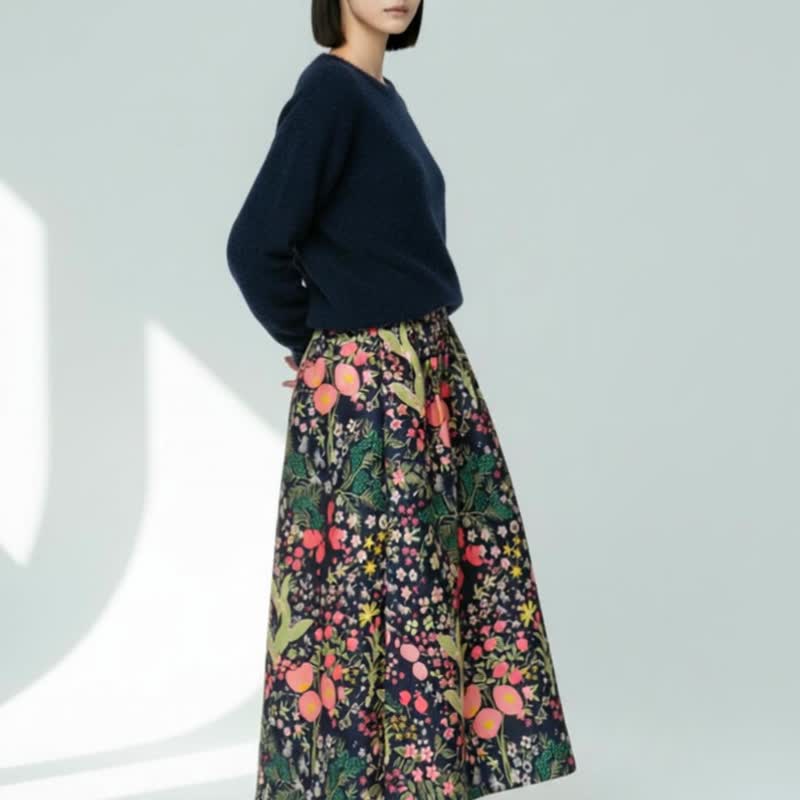 随心系列 - 疯狂织纹长裙 90厘米 - 裙子 - 丝．绢 多色