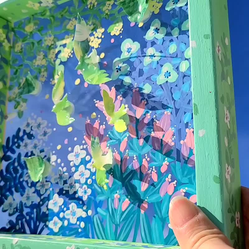 [定制化/花痴漫步/蓝绿]透明艺术、光影画、室内花痴 - 海报/装饰画/版画 - 压克力 绿色