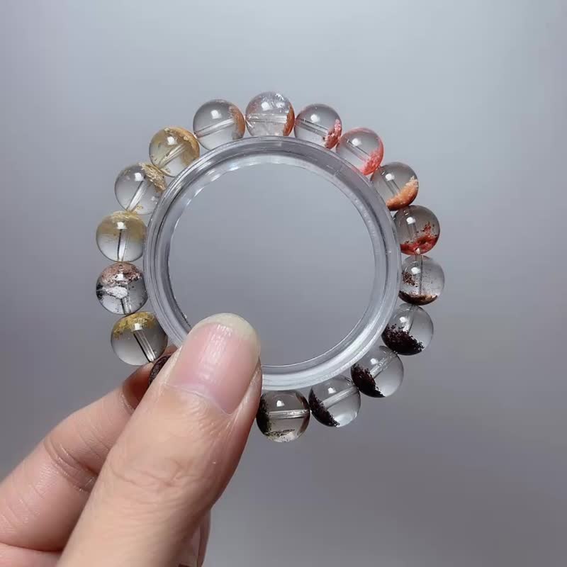 天然矿石 四季幽灵 聚宝盆10 mm 手链 2 - 手链/手环 - 宝石 多色