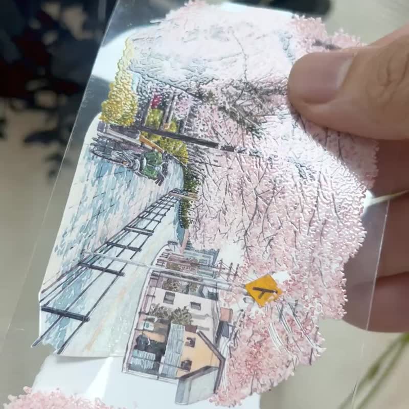 378粉色纷飞 - 纸胶带 - 塑料 多色