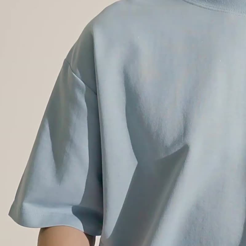 中性風格 裁片結構設計 涼感短袖Tee 情侶裝T恤 - 男装上衣/T 恤 - 其他人造纤维 多色