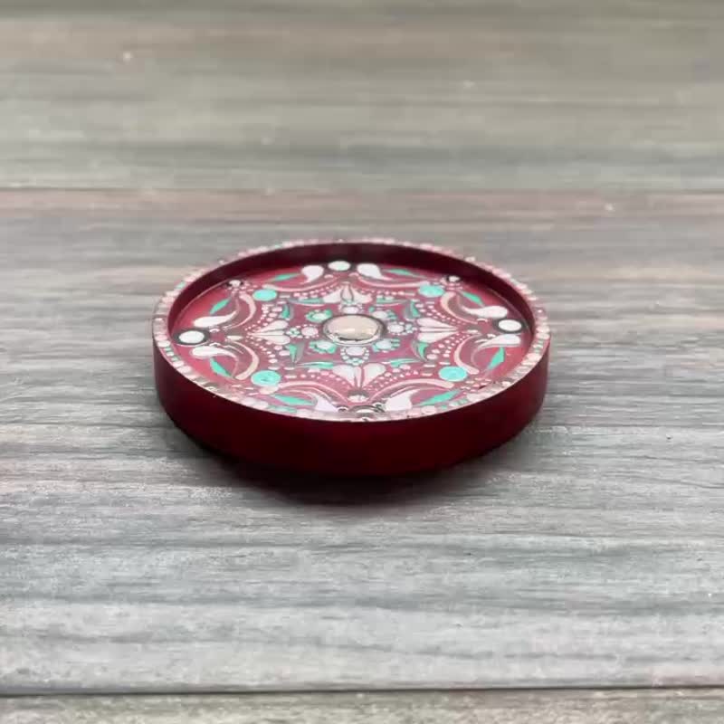 桃花圆春曼陀罗 点点曼陀罗 小物盘 扩香盘 - 香薰/精油/线香 - 其他材质 