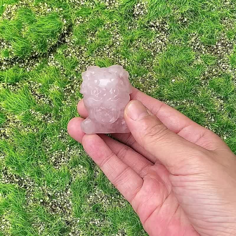 天然粉晶-小吞金兽  避邪 平安 事业 恋爱 桃花 财运 贵人运 - 摆饰 - 水晶 粉红色