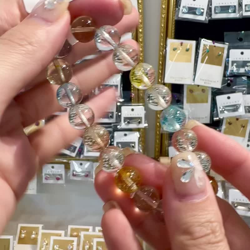 精品自用冰彩托帕石水晶手珠10.5mm41.22g增强表达能力说服力 - 手链/手环 - 水晶 多色