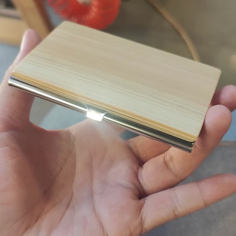 现货-日本桧木制名片盒 - 名片夹/名片盒 - 木头 卡其色