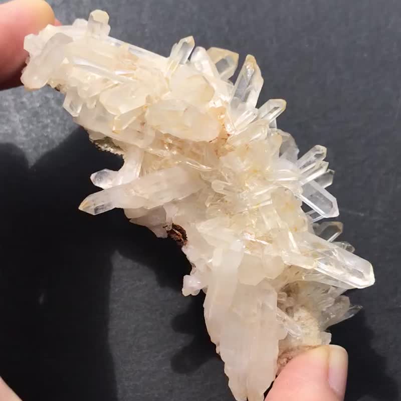 马达加斯加 白水晶簇 水晶原矿 天然原石 黄金白水晶簇 天然原石 - 其他 - 水晶 黄色
