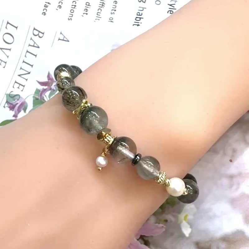 贵人吸引机 职场升迁神器 绿幽灵 绿发晶 绿碧玺发 - 手链/手环 - 水晶 
