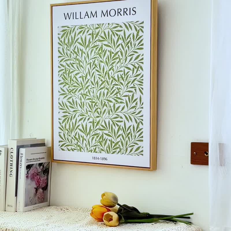 【微瑕特惠】【福利品】William Morris 绿柳- 卧室挂画/简约风 - 海报/装饰画/版画 - 棉．麻 绿色