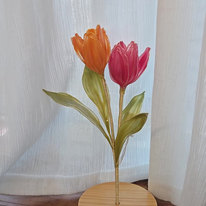 【诞生花灯】4 月・郁金香。小夜灯。生日礼物 - 灯具/灯饰 - 树脂 