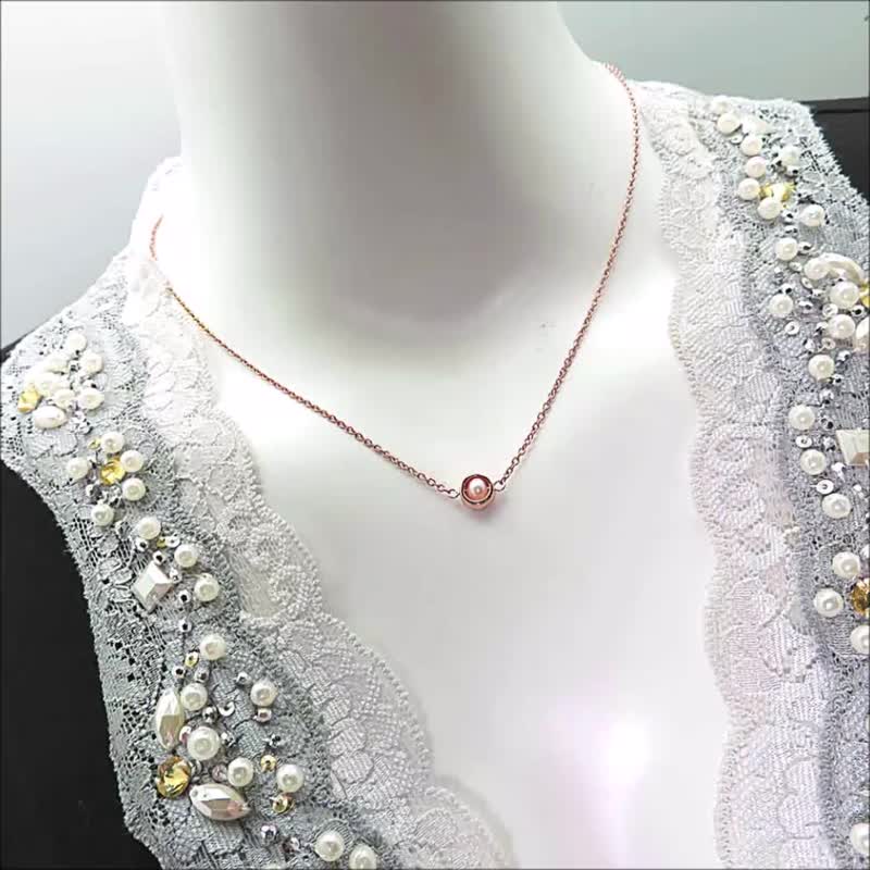 Bubbly圈圈诞生石项链-925银玫瑰金x天然宝石 诞生石12月选1 - 项链 - 半宝石 多色