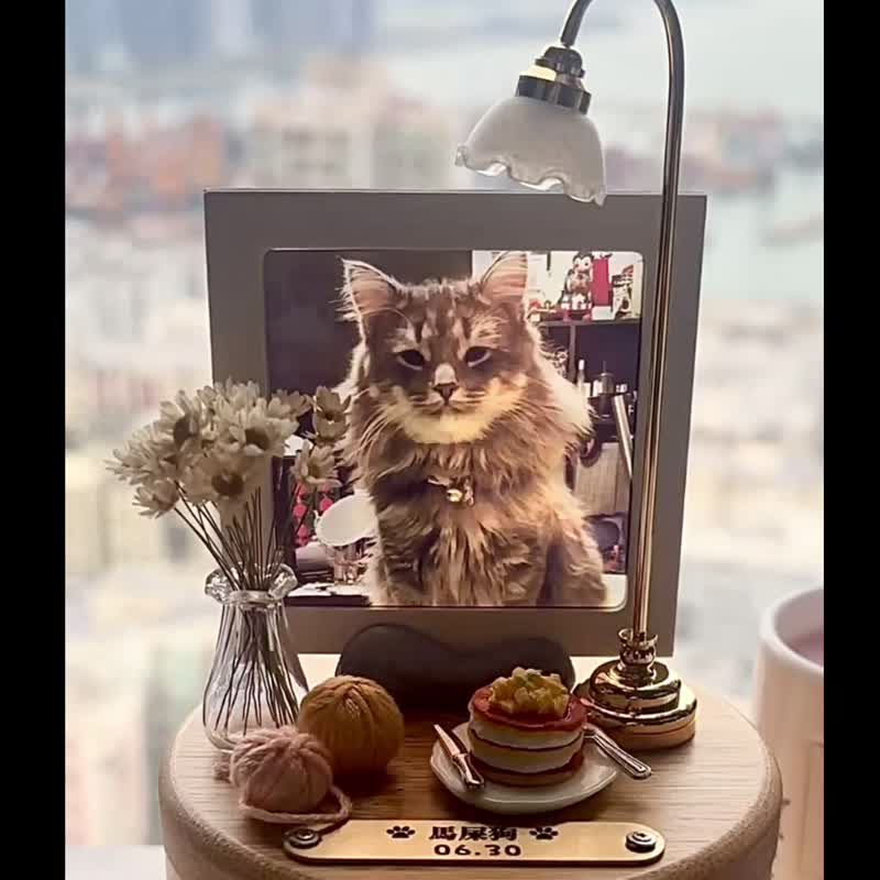 丨定制丨云朵贪吃猫丨订制菲林相片丨可亮小夜灯宠物饰物/纪念盒 - 其他 - 粘土 黄色
