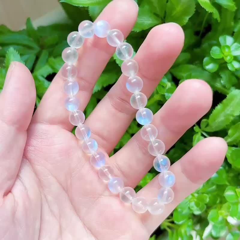 浸沐月光 高等级斯里兰卡月光石 平静心灵 - 手链/手环 - 水晶 白色