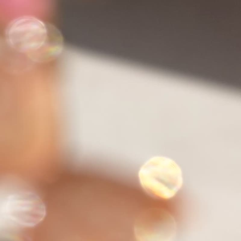 翩翩 || 粉红 橙 碧玺 蝴蝶 | 925 纯银镀金 设计镶嵌 钛钢项链 - 项链 - 水晶 粉红色