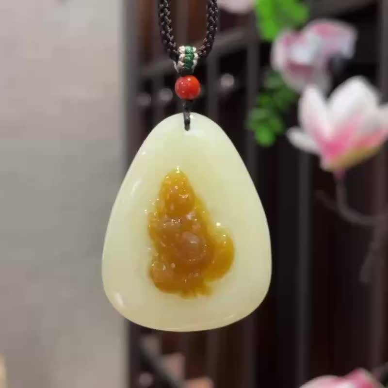 秒杀价 天然和田玉糖料佛吊坠 - 吊饰 - 玉石 