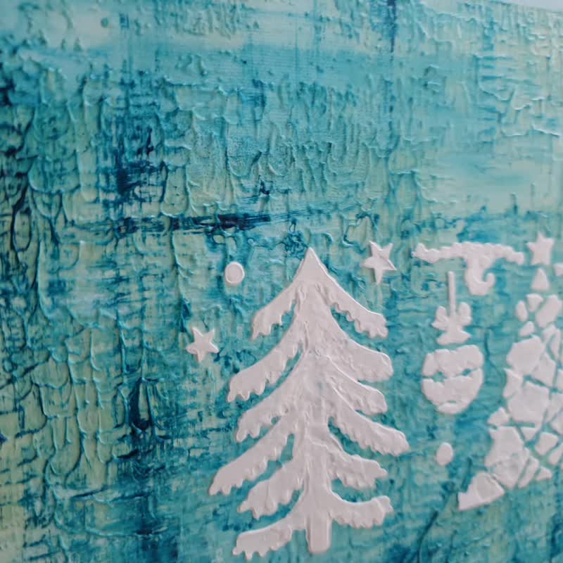 阿斯彭绘画科罗拉多树原创艺术圣诞冬季装饰雪景由码头 - 海报/装饰画/版画 - 其他材质 绿色