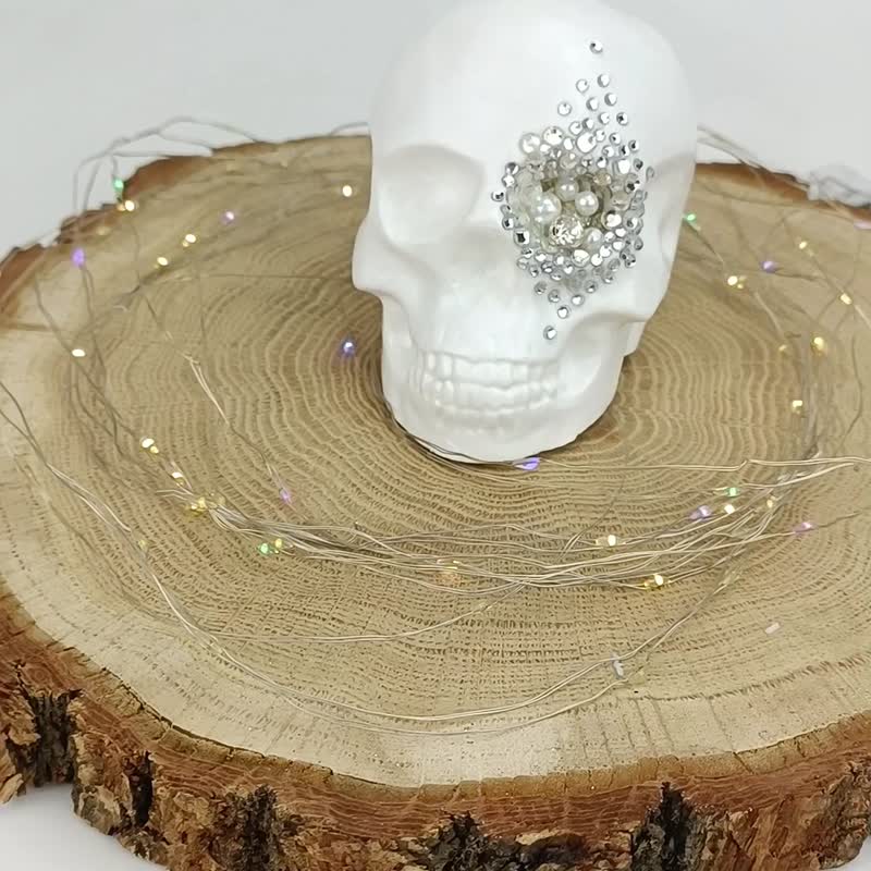 哥德头骨装饰 独特的万圣节装饰 哥德式结婚礼物创意头骨 - 花瓶/陶器 - 其他材质 