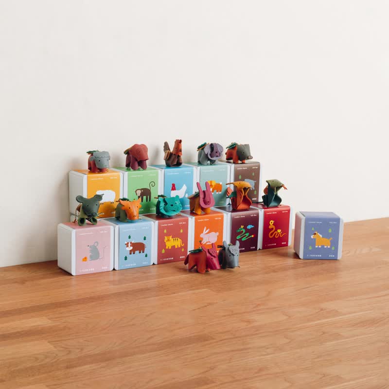 【新年礼盒】哞哞牛 十二生肖皮革吊饰 W6-045 - 吊饰 - 真皮 多色